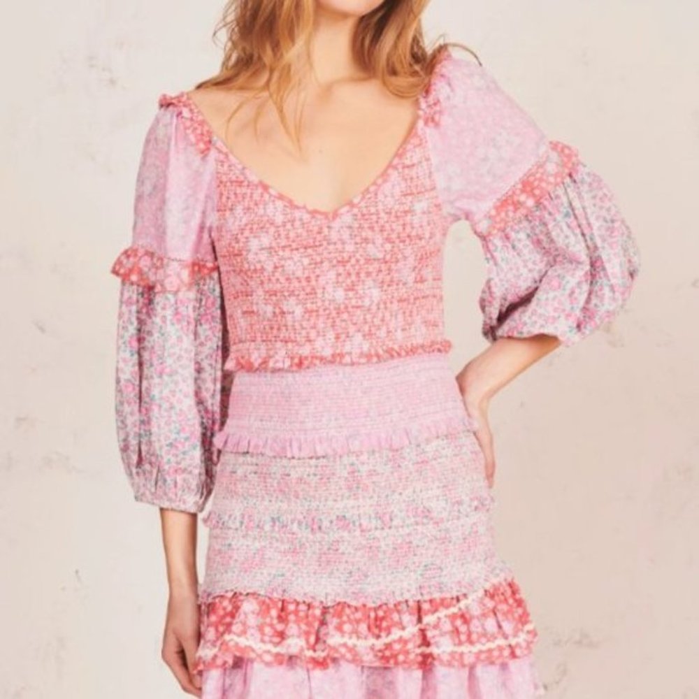 Loveshackfancy Ensley Mini Dress pink - Picture 6 of 17